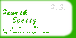 henrik szeitz business card